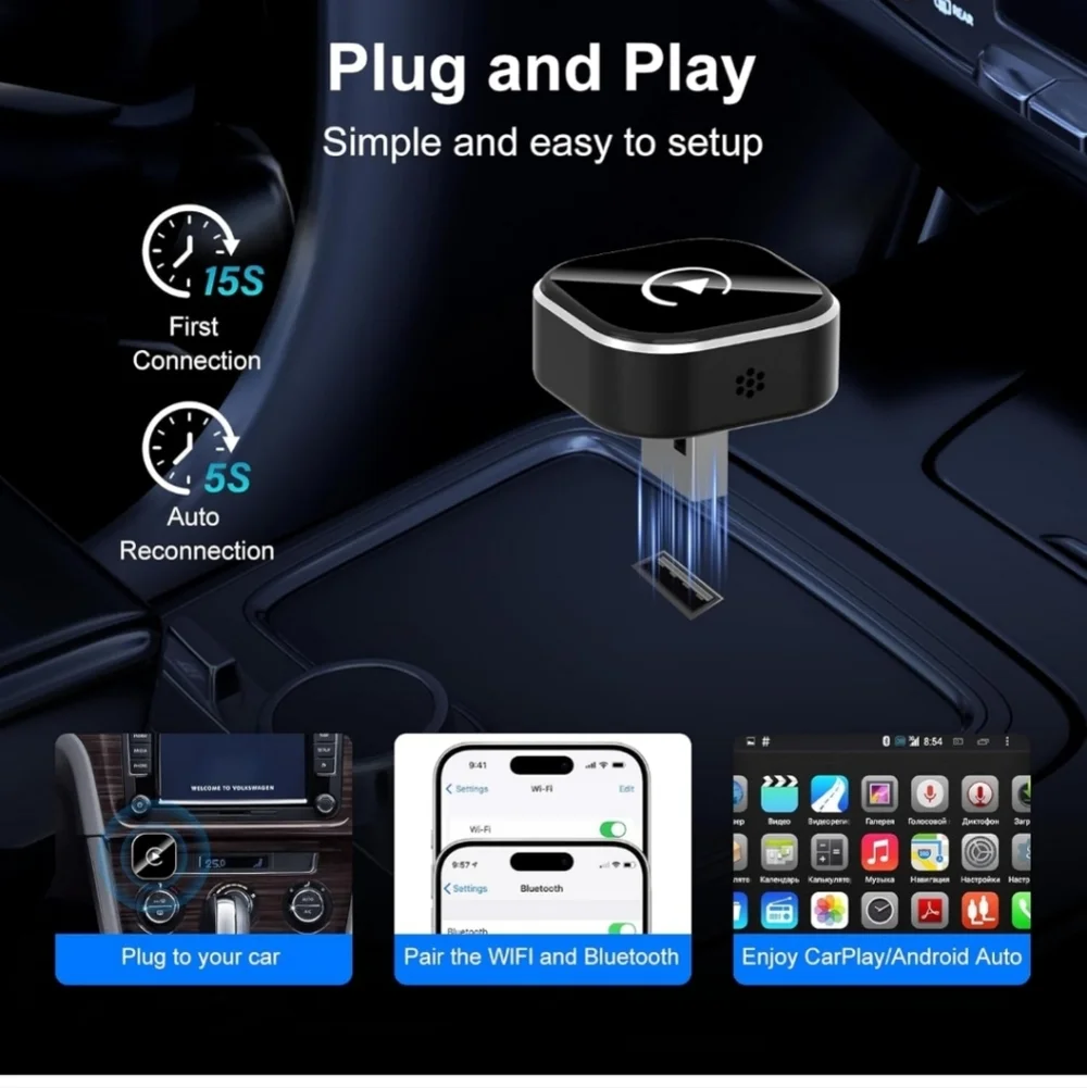 Wireless CarPlay & Android Auto Adapter - Picture 5 of 7